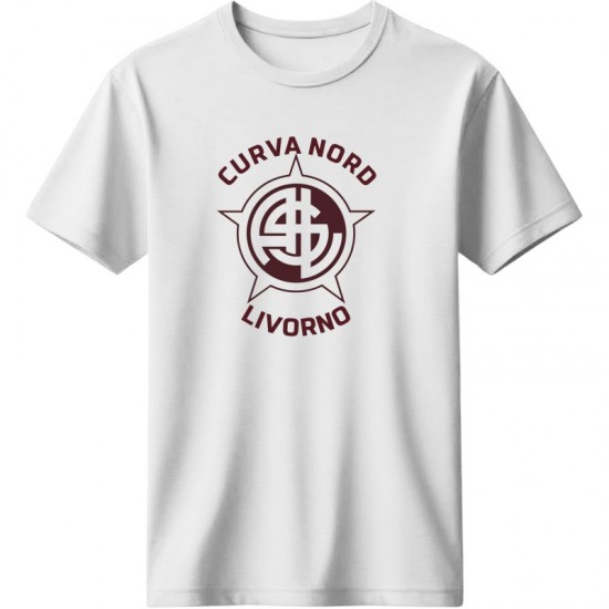 Λιβόρνο μπλουζάκι ΄''Curva Nord Livorno'' – Italian Ultras Collection, λευκό
