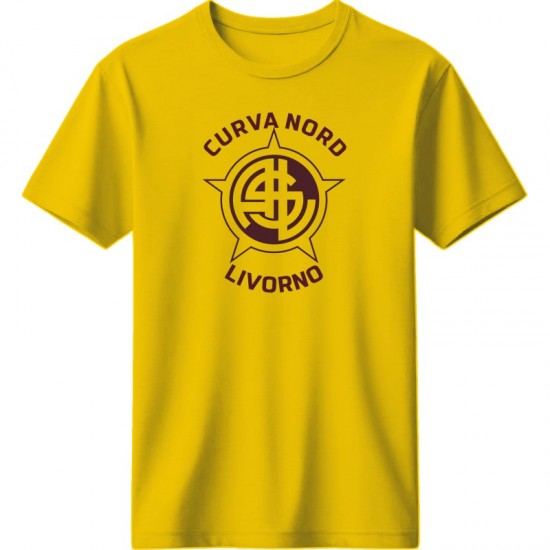 Λιβόρνο μπλουζάκι ΄''Curva Nord Livorno'' – Italian Ultras Collection, κίτρινο