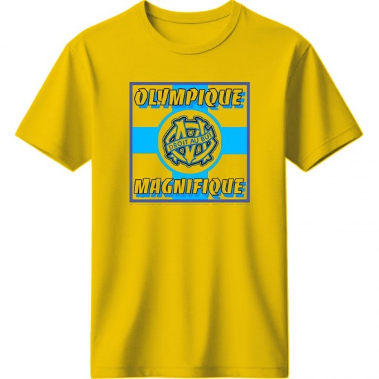Μαρσέιγ μπλουζάκι ''Olympique Magnifique T-Shirt – Marseille Fan Edition'', κίτρινο