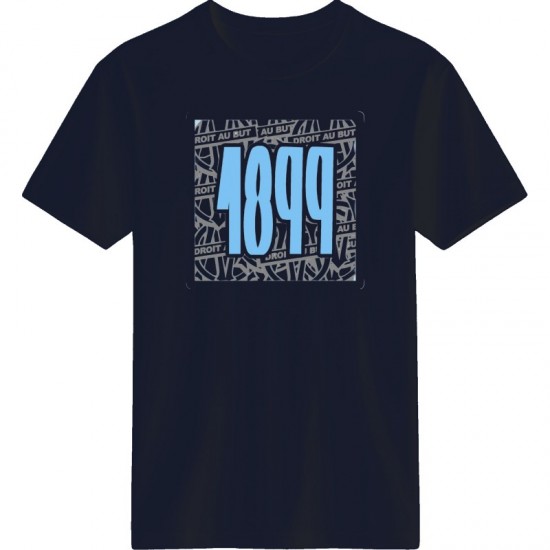 Μαρσέιγ μπλουζάκι ''Marseille 1899 T-Shirt – Olympique Heritage Edition'', μαύρο
