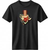 Ερυθρός Αστέρας μπλουζάκι “Red Star Belgrade Crest T-Shirt – Balkan Ultras Edition'', μαύρο