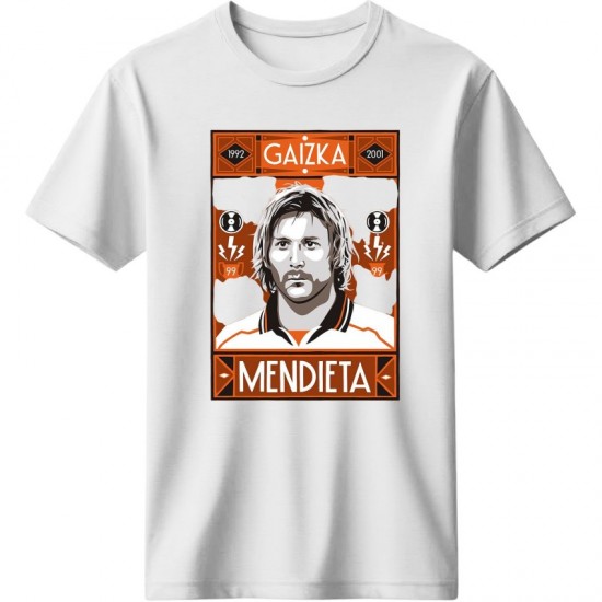 Μεντιέτα μπλουζάκι ''Gaizka Mendieta Retro T-Shirt – Valencia Legend Edition'',λευκό