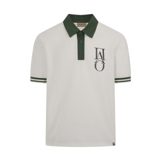 Παναθηναϊκός πόλο PAO MONOGRAM, λευκό