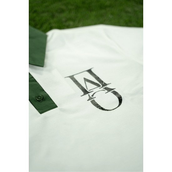 Παναθηναϊκός πόλο PAO MONOGRAM, λευκό