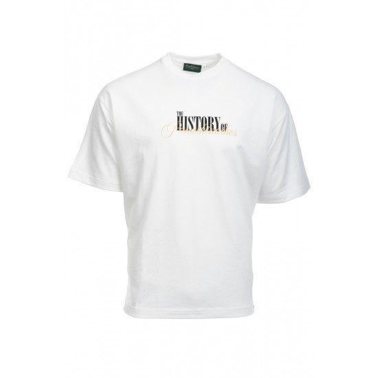 Παναθηναϊκός T-Shirt PAO HISTORIC LOGOS, λευκό