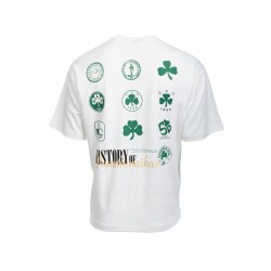 Παναθηναϊκός T-Shirt PAO HISTORIC LOGOS, λευκό