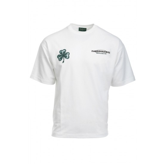 Παναθηναϊκός T-Shirt MADE IN ATHENS, λευκό