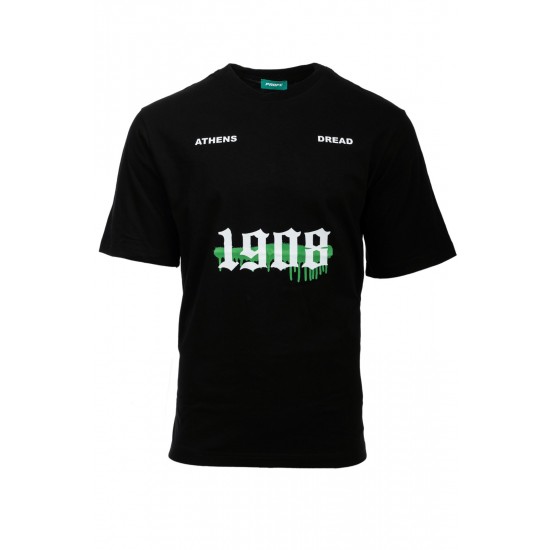 Παναθηναϊκός T-Shirt LIFETIME 1908, μαύρο