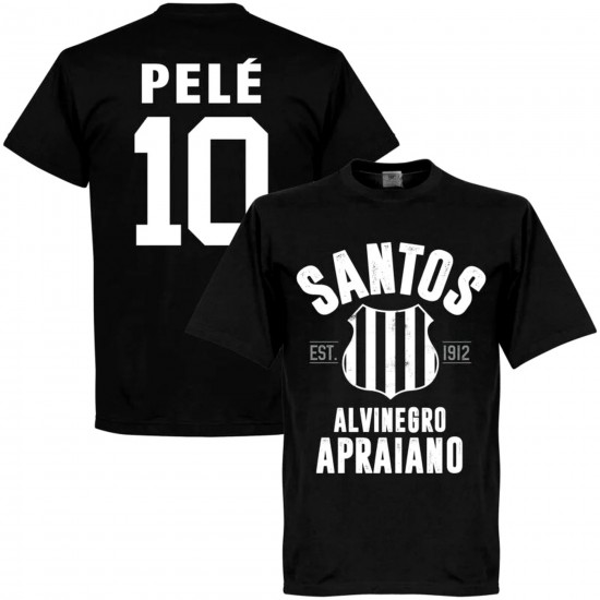 Σάντος μπλουζάκι Est.1912 PELE, μαύρο