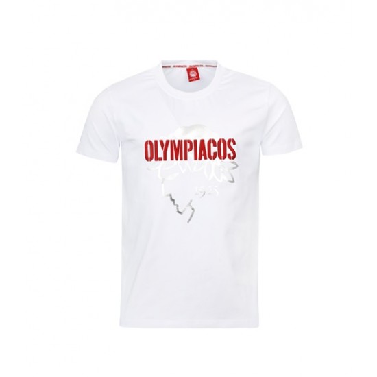 Ολυμπιακός μπλουζάκι logo ''Olympiacos'', άσπρο