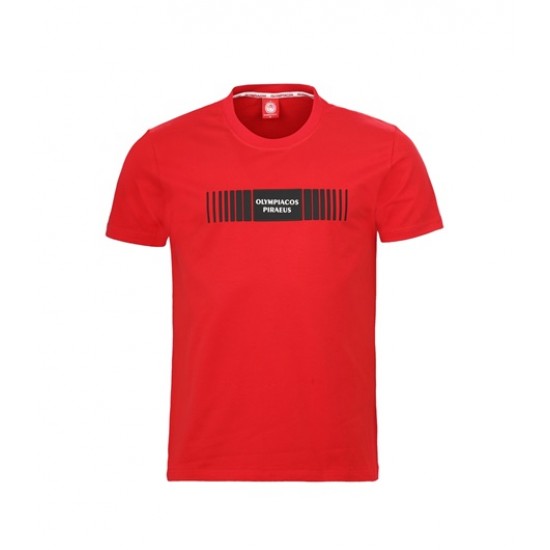 Ολυμπιακός μπλουζάκι ''BARCODE'', κ΄οκκινο