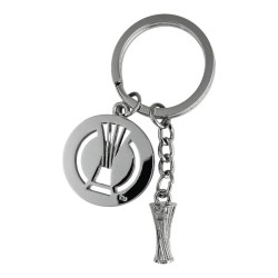 Keyring Trophy UEFA Europa Conference League Logo with 3D Trophy Tag